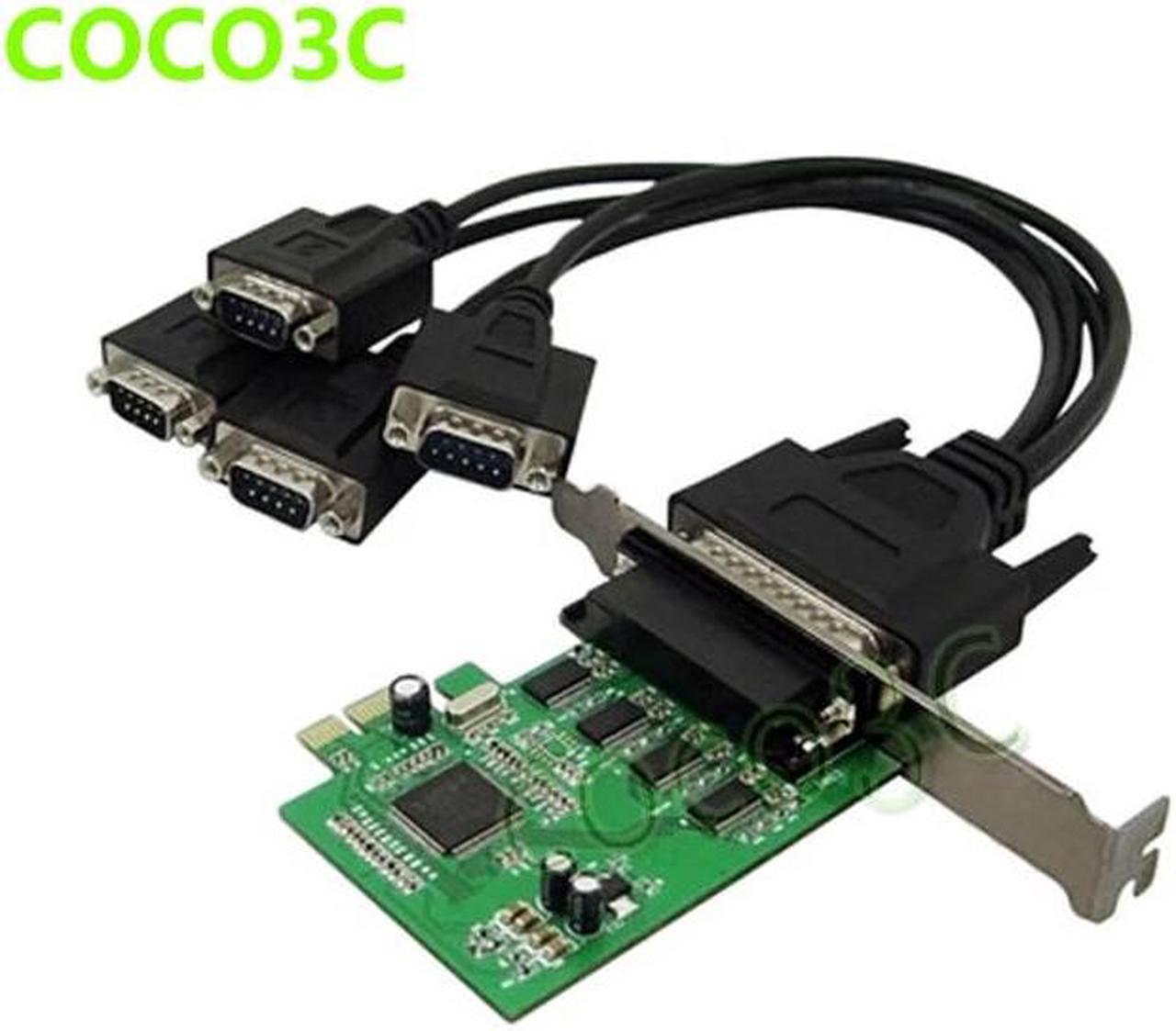 MOSCHIP MCS9904 PCI-E 4 ports Serial Card PCI-e X1 Multi RS-232 DB9 COM port adapter for POS Terminal and Industrial PC