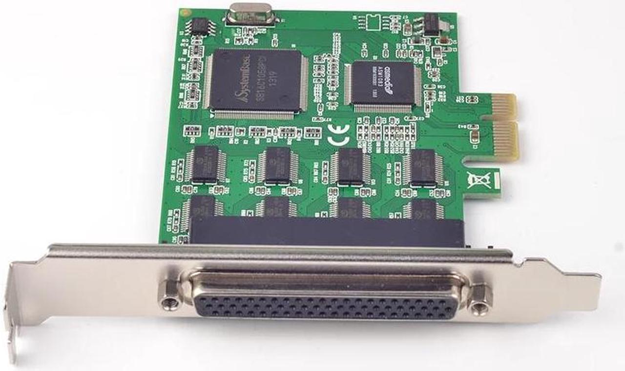 PCIe to 8 Serial RS232 Ports PCI-E Multi I/O Card with Fan-out Cable Chip SystemBase