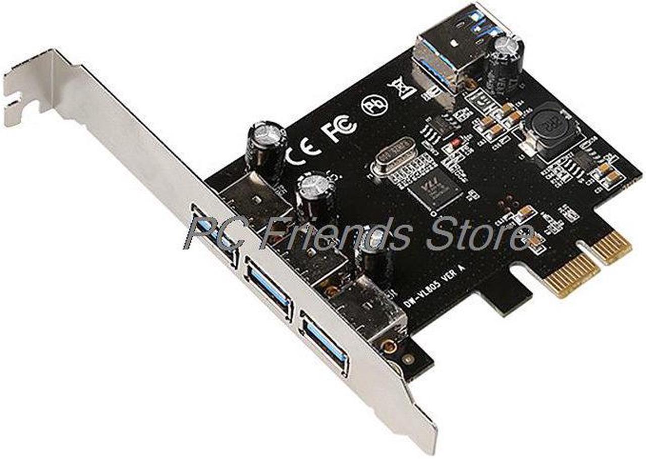 Super-Speed 4 Port USB 3.0 PCI-E PCIe PCI Express Expansion Card For Desktop