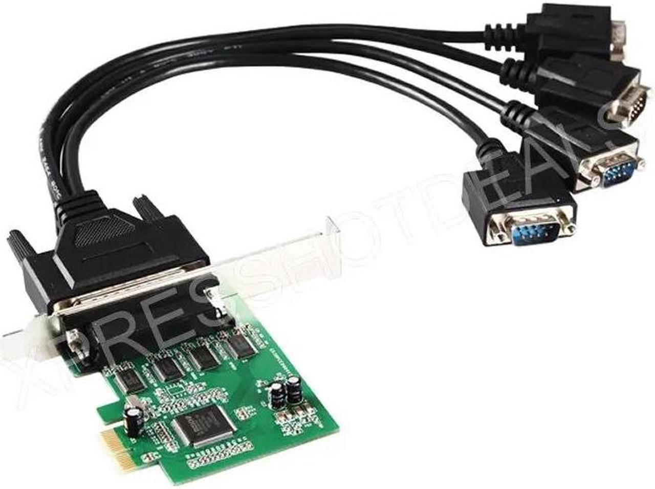 PCI Express PCI-E 4 Port Serial RS-232 COM DB9 Card Adapter Converter