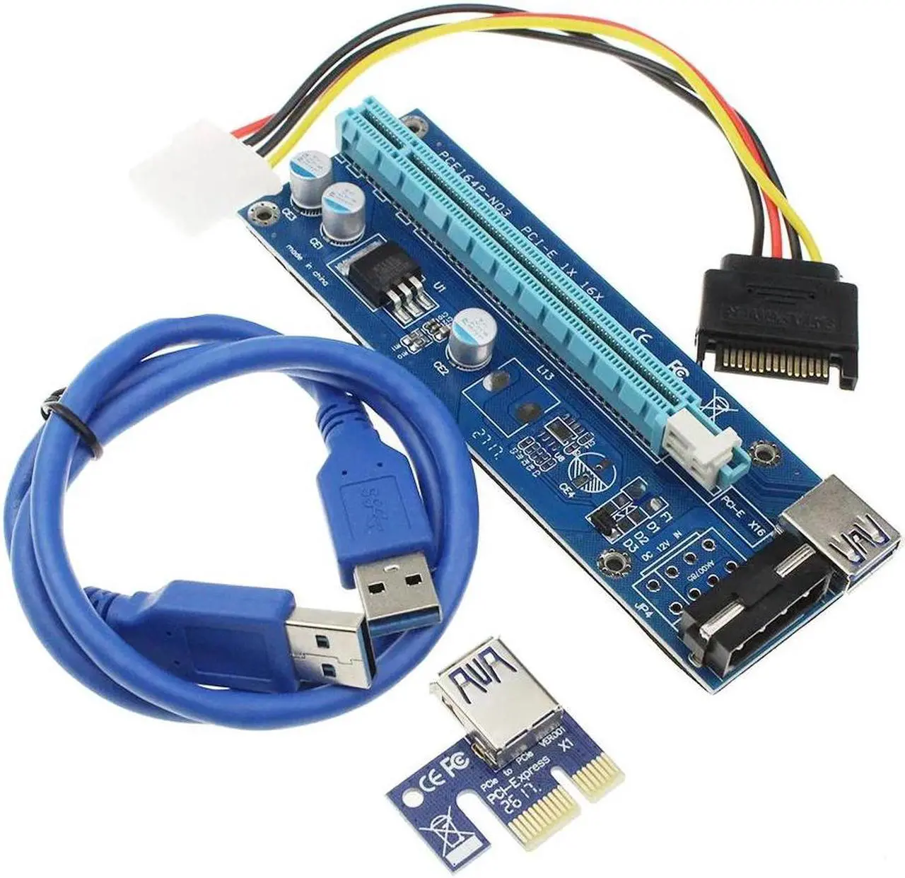 Alt view image 4 of 6 - PCIE 1 TO 2/4 PCI Express 1X Slots Riser Card Mini ITX To External 4 PCI-E Slot Adapter PCIe Port Multiplier Card For BTC LTC