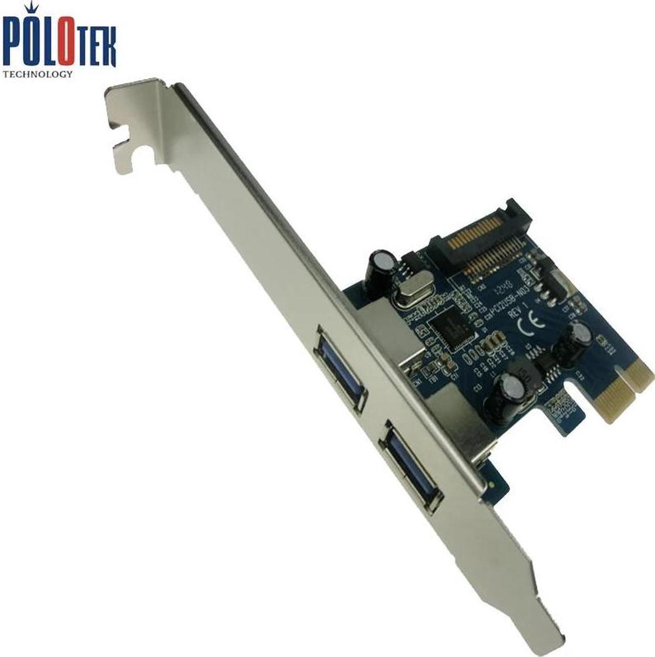 2-Port SuperSpeed USB 3.0 PCI-E PCIE PCI Express Connector Adapter usb3.0 Add On Card Low Profile