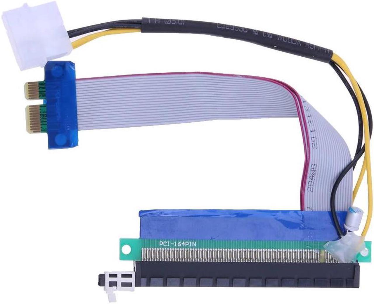 PCI-E PCIe Riser Express 1X To 16X Extender Cable Riser Card Adapter Auxiliary Large 4 Pin Power Supply for Bitcoin Mining