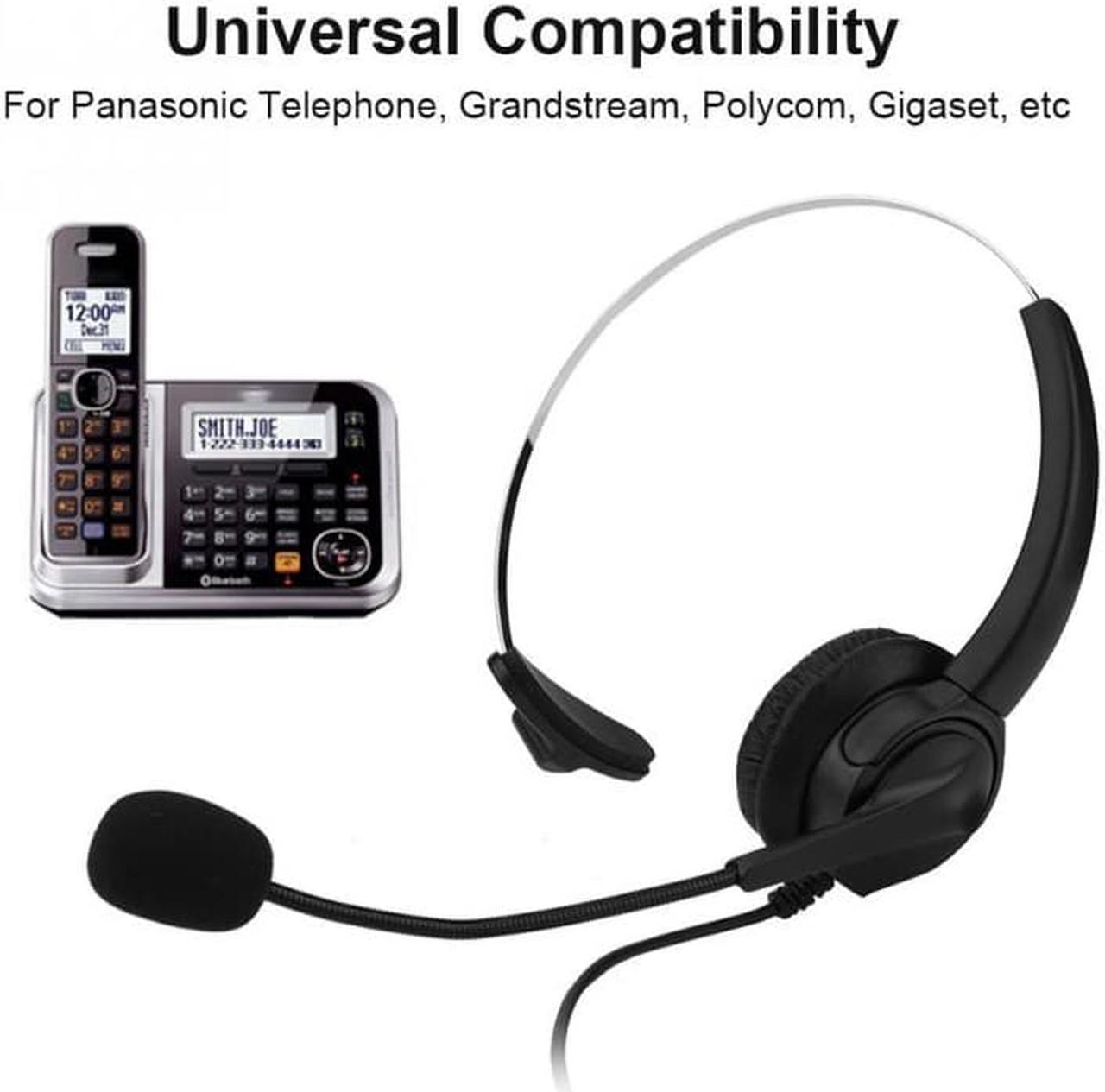 Professional call center headset with 2.5mm plug cable+ Volume+Mute telephone headset for 2.5mm jack Phone