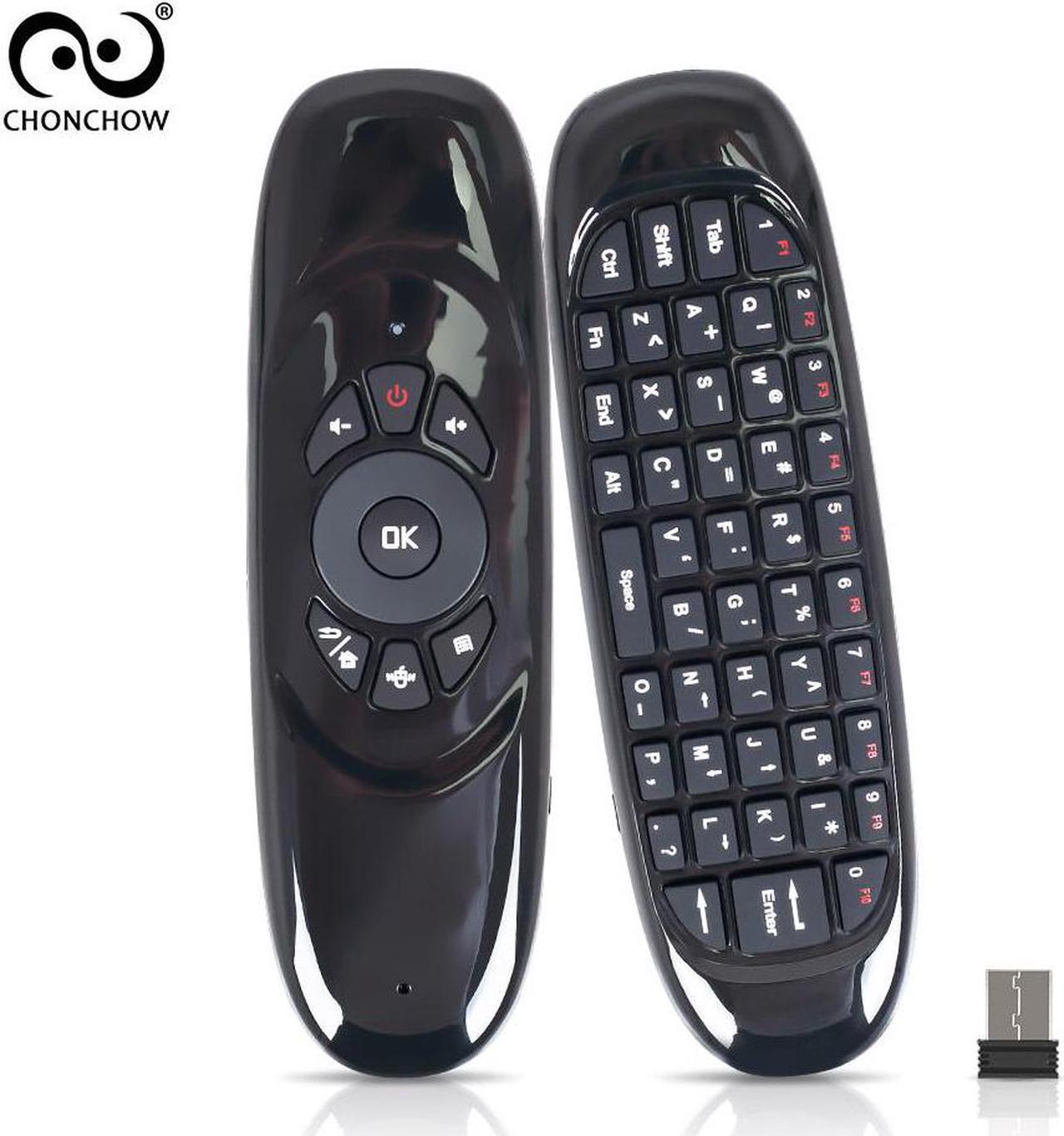 C120 2.4G Mini Wireless Keyboard Gyroscope Air Fly Mouse Universal Remote Control With USB Receiver For Android TV Box Smart TV