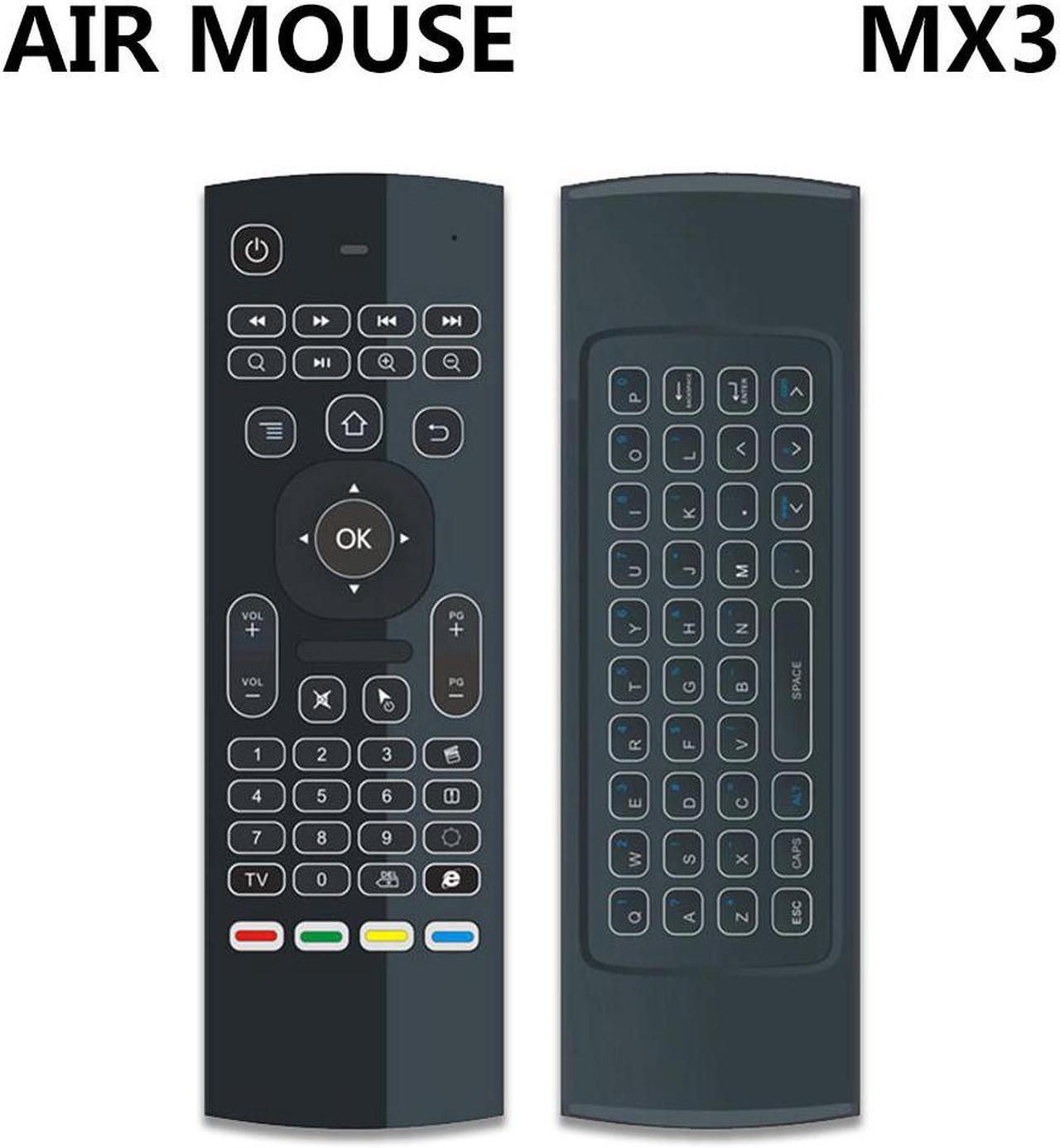 MX3 MX3-L Backlit Air Mouse T3 Smart Remote Control 2.4G RF Wireless Keyboard For Android  Linux Mac OS Gyro remote MX3L