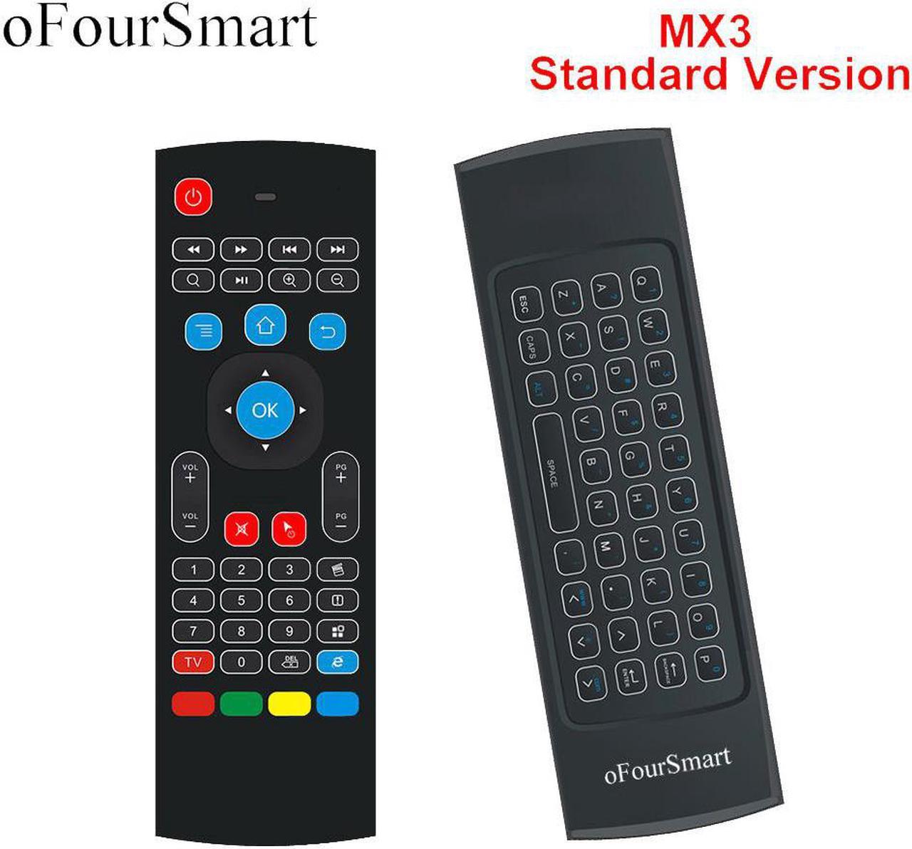 Updated 2.4G Fly Air Mouse MX3 Wireless Remote Control Wireless Qwerty Keyboard for Smart TV TV box T95Z Plus/X96 mini Projector