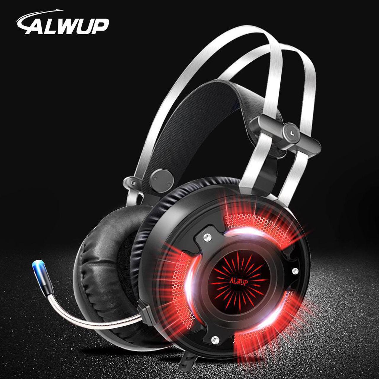 A6 Gaming Headphones for Computer PC Games Wired Earphone Led HD Bass USB Gaming Headset for PS4 Xbox one with microphone