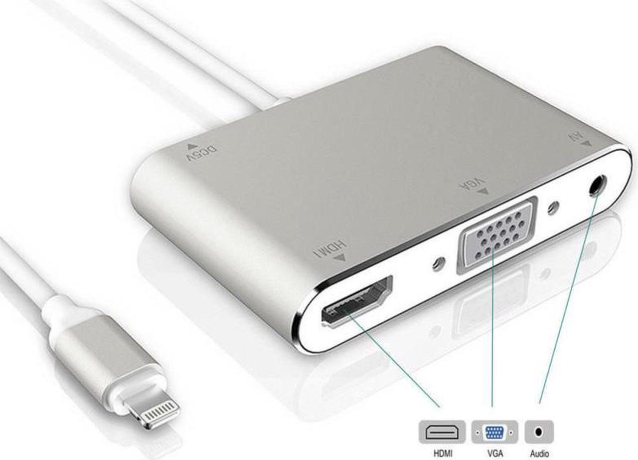 Alt view image 3 of 6 - Multifunction Converter For Lightning to HDMI VGA Jack Audio TV Adapter Cable For iPhone X iPhone 8 7 Plus 6 6S For iPad Series