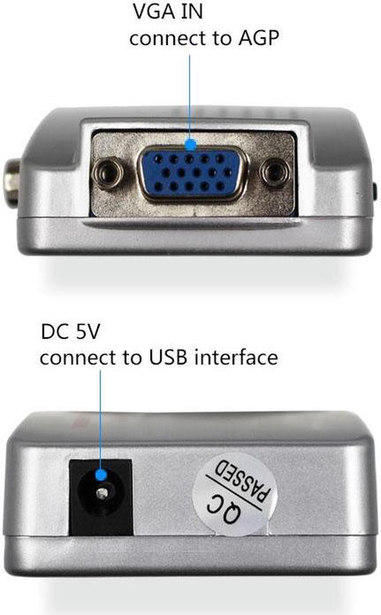 Alt view image 6 of 6 - Hot sell  Laptop PC VGA to TV AV RCA Composite video adapter converter Switch Box Support S-video RGB NTSC/PAL Computer Signal