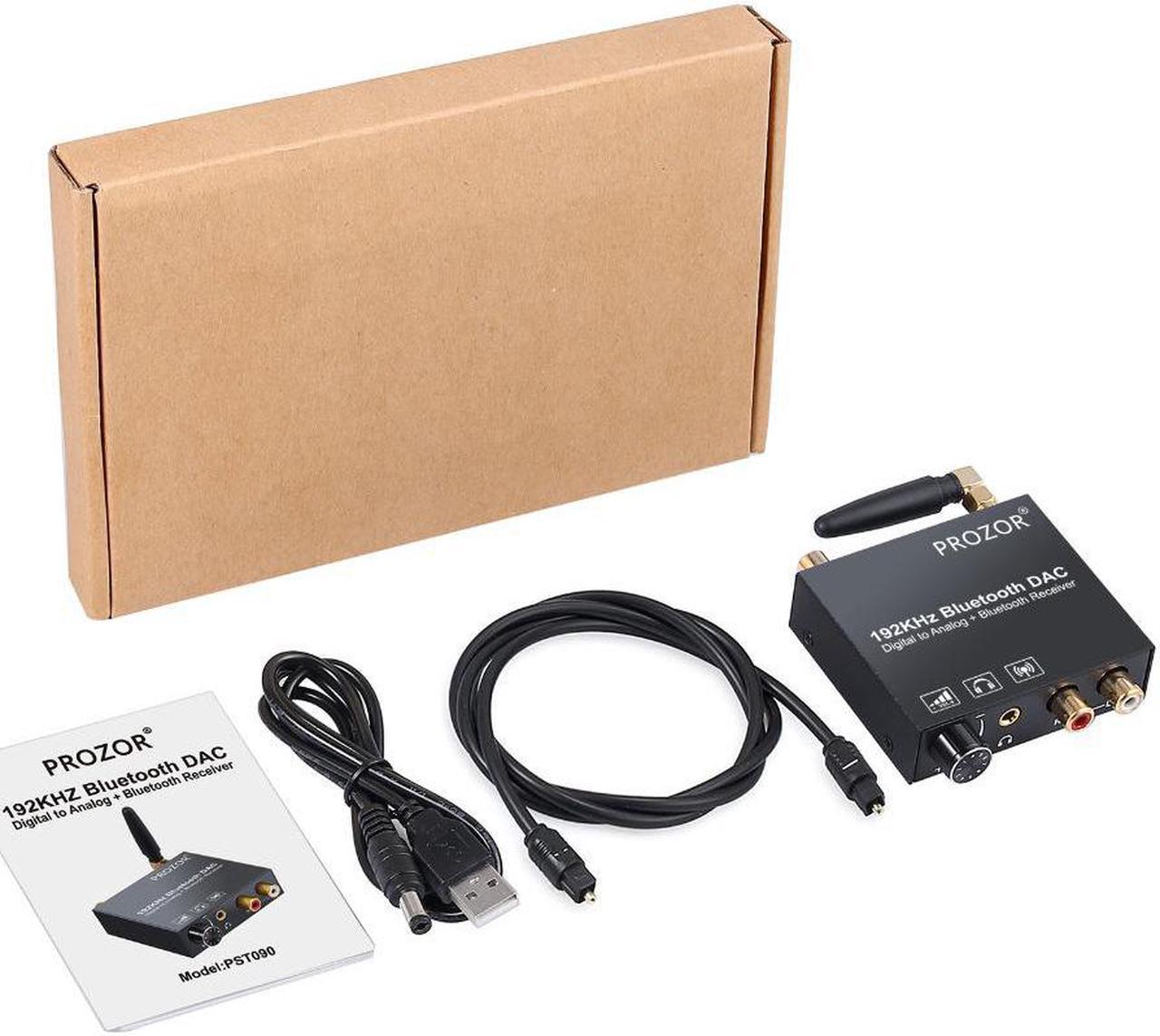 Alt view image 6 of 6 - 192kHz DAC Converter with Bluetooth Receiver Volume Control Digital Optical Coaxial Toslink to Analog Audio Converter Adapter