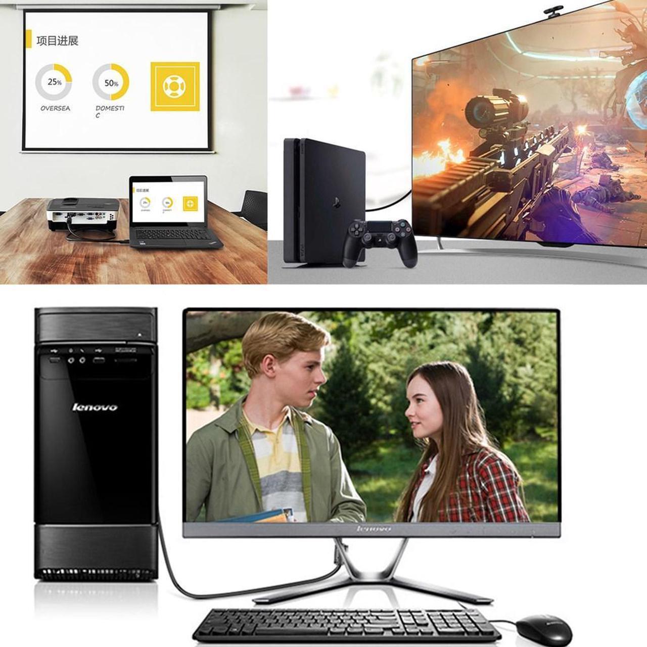 Alt view image 5 of 6 - DVI Cable DVI-D 24+1 Dual Link Adapter Male to Male High Speed Video Cable Support 3D 1080P for TV Projector Laptop Monitor Xbox