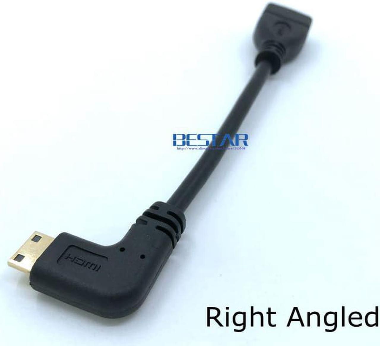 Alt view image 5 of 6 - Up Down Right Left Angled Mini HDMI to HDMI Male to Female Cable 10cm for Laptop PC HDTV Type C hdmi mini hdmi Angle adapter