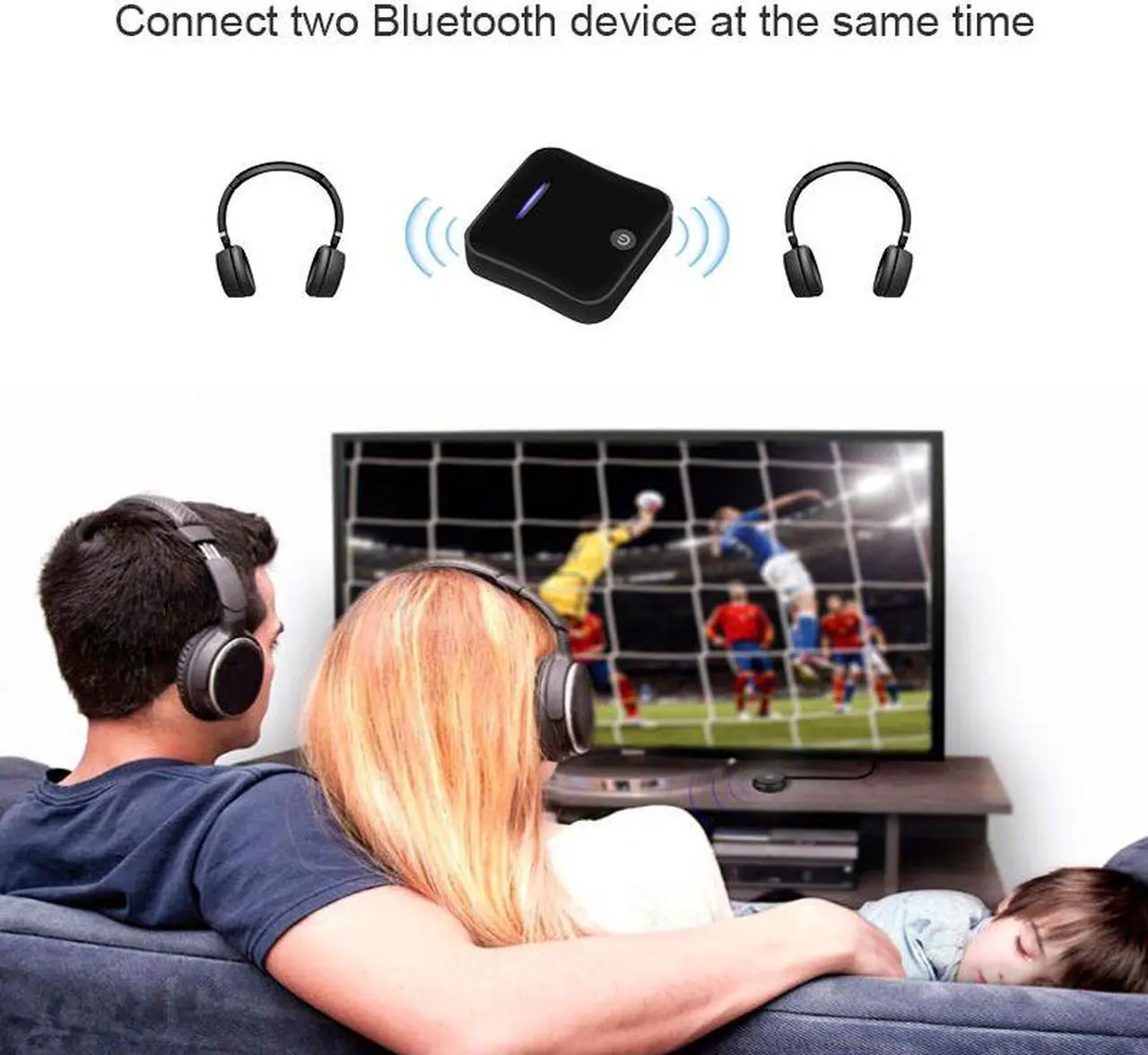 Alt view image 6 of 6 - kebidu Bluetooth 5.0 Transmitter Receiver Wireless Adapter aptX HD Low Latency Audio 3.5mm Aux/RCA&Optical for TV/Headphone/Car
