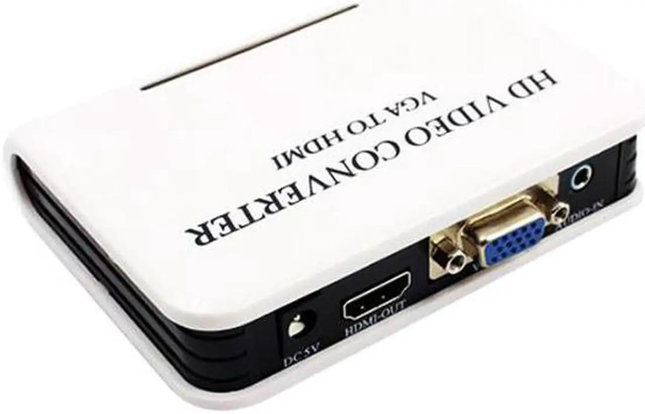Main image of Portable Plug and Play VGA To HDMI  Adapter With Audio Port Input 1080P FHD Sound TV AV HDTV PC Video Cable VGA 2 HDMI Converter