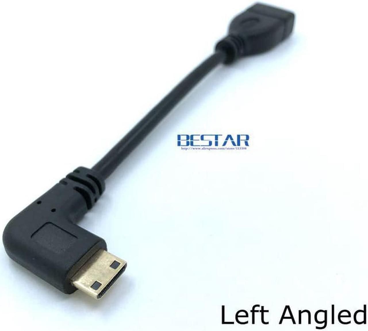 Alt view image 4 of 6 - Up Down Right Left Angled Mini HDMI to HDMI Male to Female Cable 10cm for Laptop PC HDTV Type C hdmi mini hdmi Angle adapter