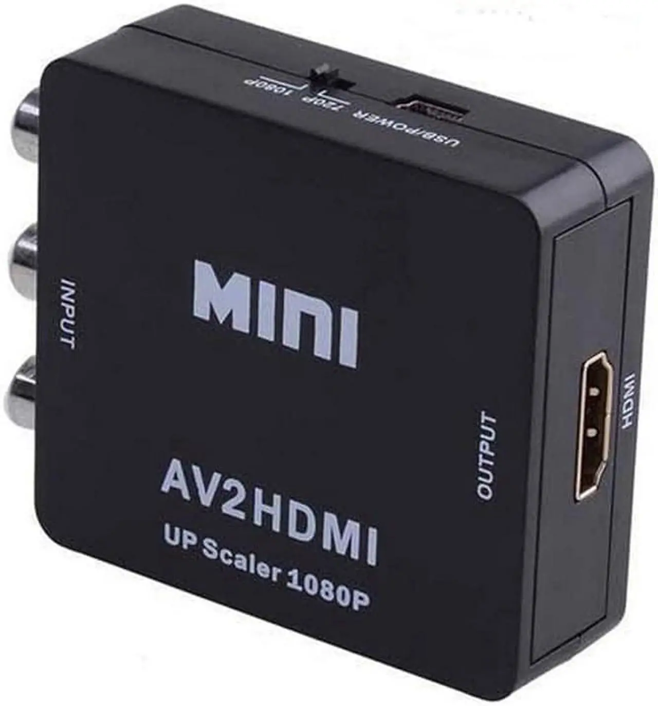 Alt view image 4 of 5 - Mini AV2 HDMI Adapter RCA to HDMI AV to HDMI 1080P AV2HDMI Mini AV to HDMI Converte Signal Converter For DVD, VCR To TV With USB