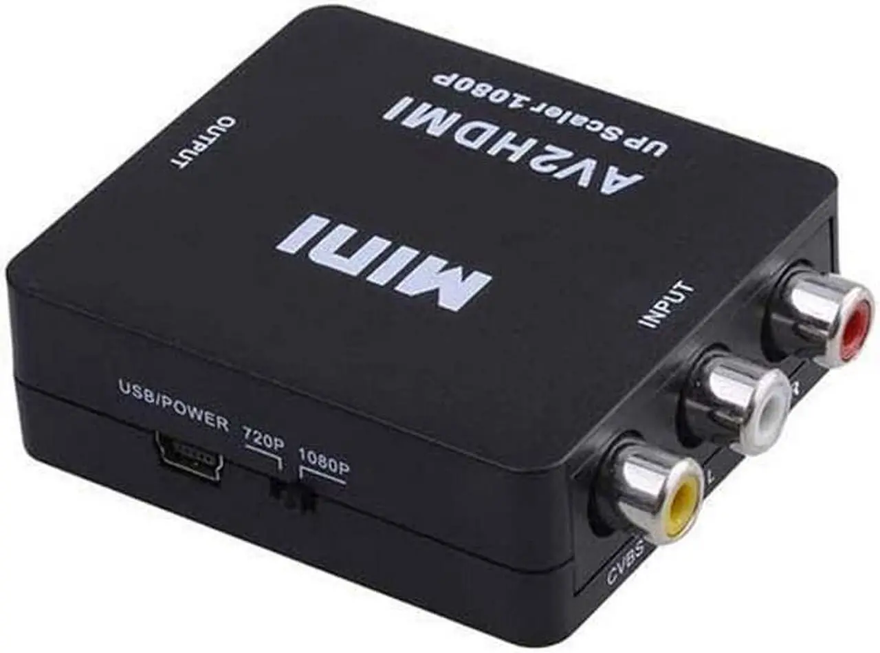 Alt view image 5 of 5 - Mini AV2 HDMI Adapter RCA to HDMI AV to HDMI 1080P AV2HDMI Mini AV to HDMI Converte Signal Converter For DVD, VCR To TV With USB