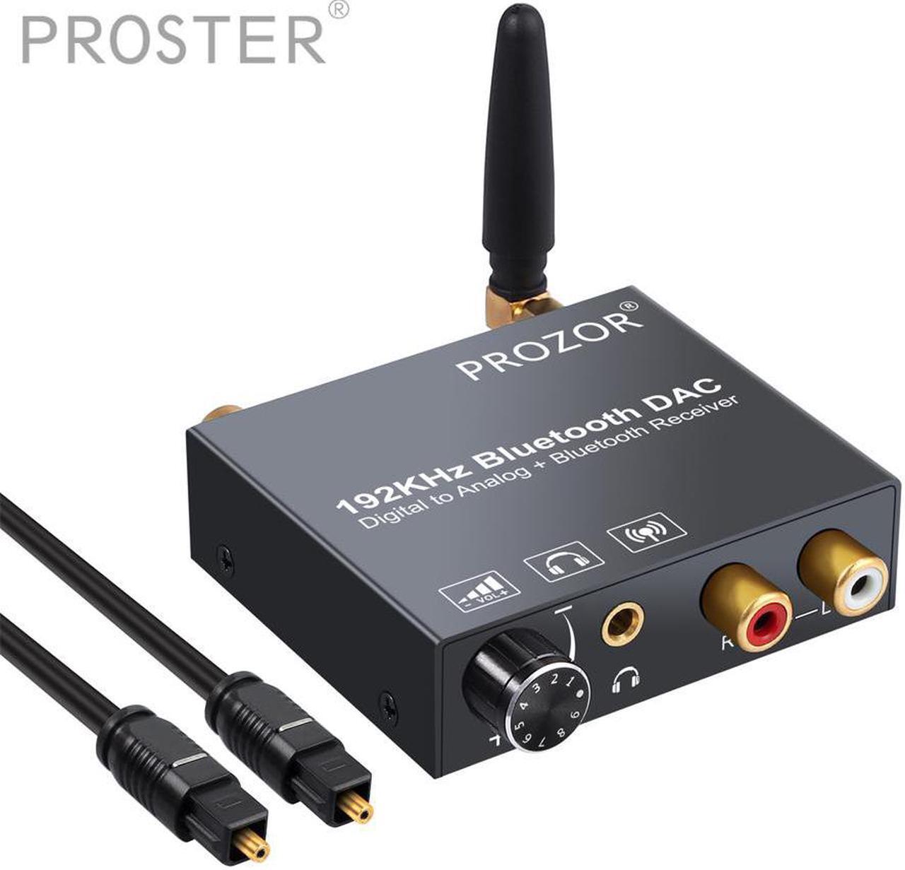 Main image of 192kHz DAC Converter with Bluetooth Receiver Volume Control Digital Optical Coaxial Toslink to Analog Audio Converter Adapter
