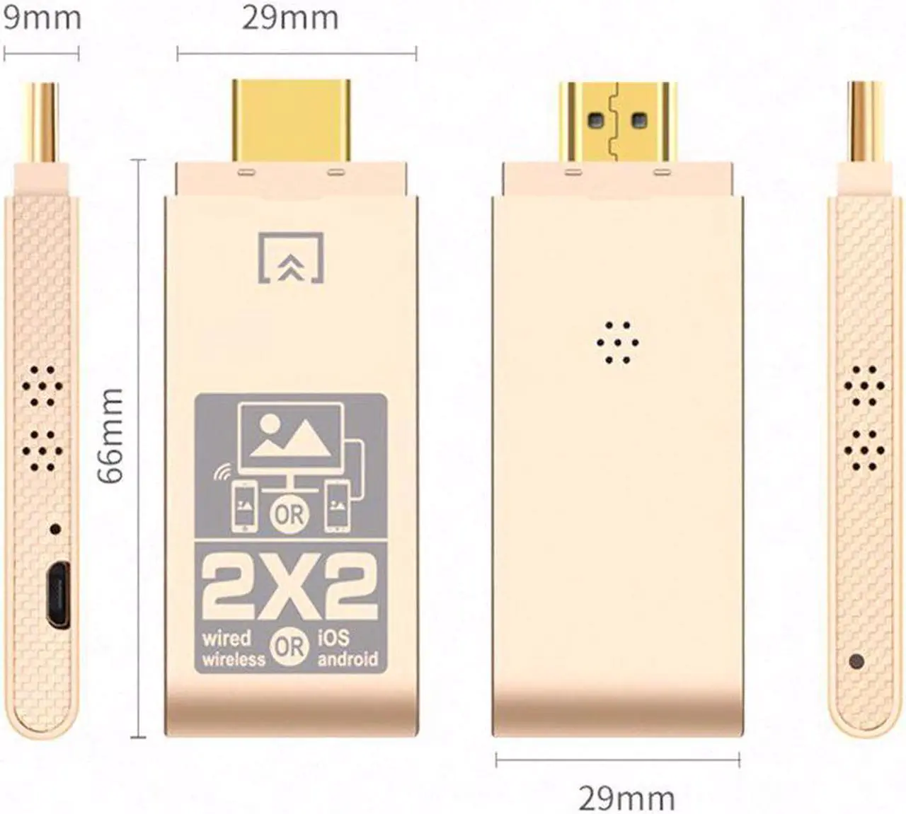 Alt view image 6 of 6 - Wireless HDMI Adapter Dual System Dual Mode Phone to HDTV Display Wifi Micro HDMI Adapter iOS Android TV Dongle for iPhone 7 8 X
