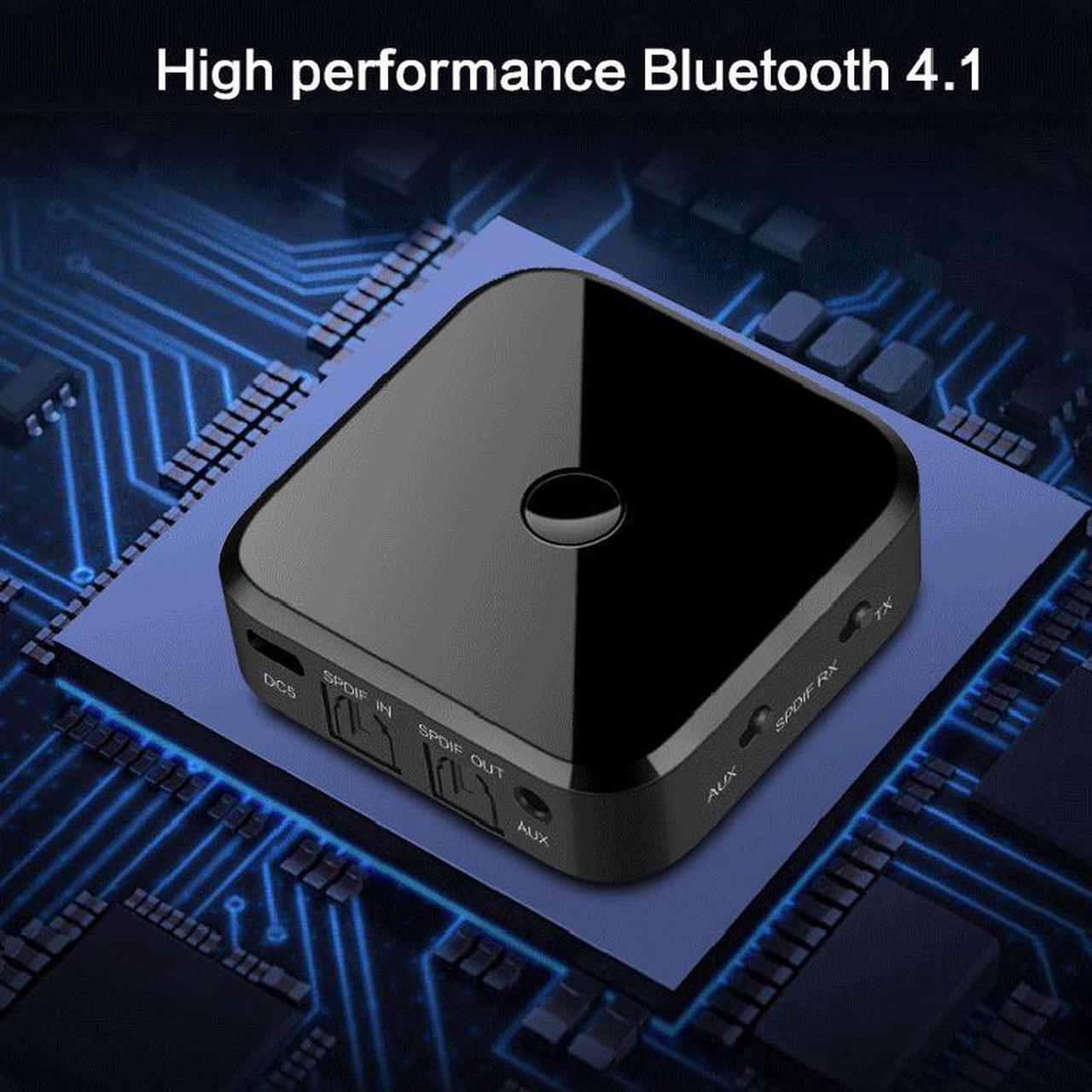 Alt view image 4 of 6 - 2 In 1 Wireless Bluetooth Transmitter 4.1 APTX HD Adapter 3.5mm/SPDIF/Digital Optical Toslink for TV Headphone Car Home