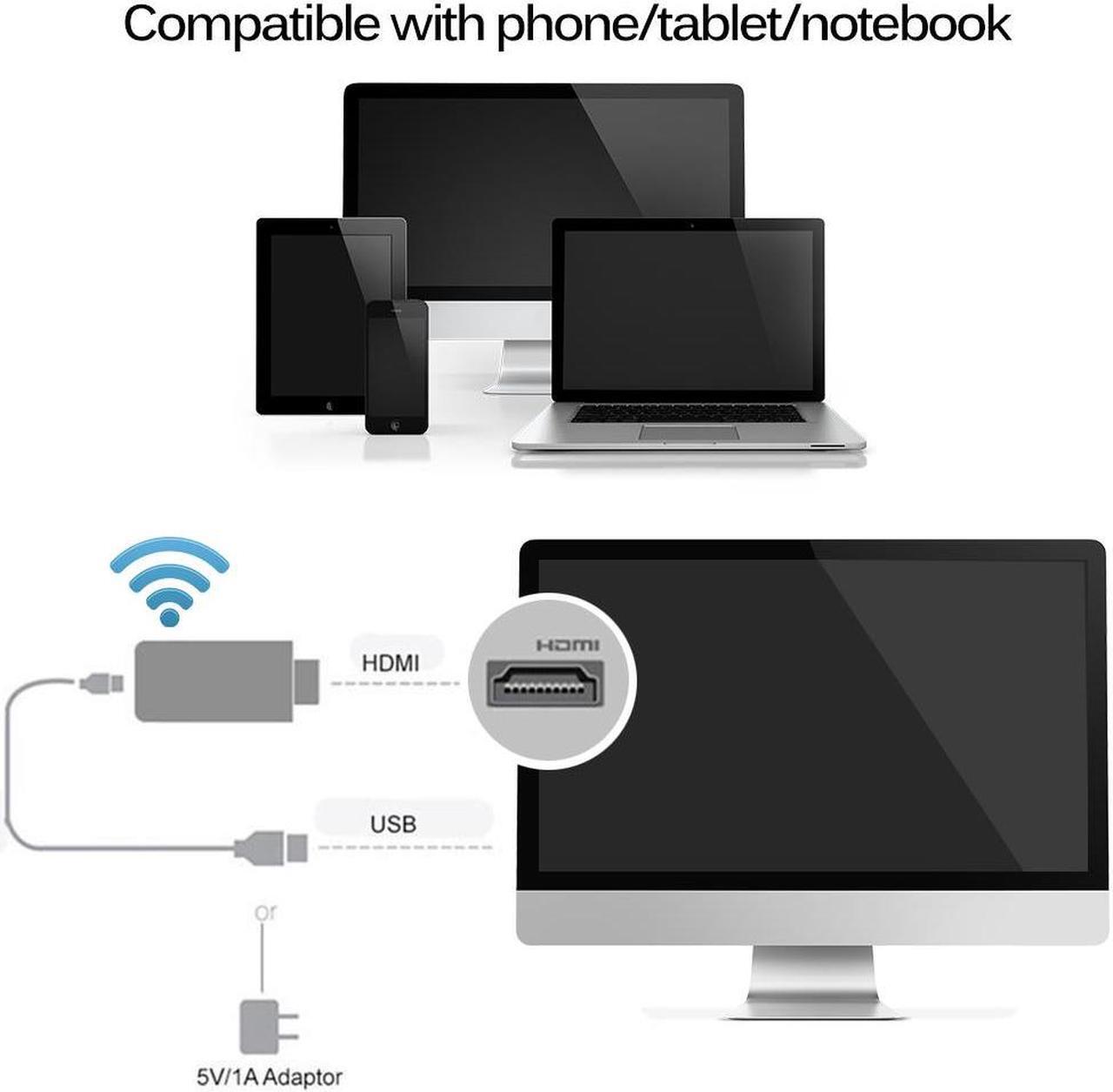 Alt view image 3 of 6 - FORNORM Wireless Display Adapter TV Stick Laptop HD Screen AllShare Media Streamer HDMI Screen Mirroring Miracast