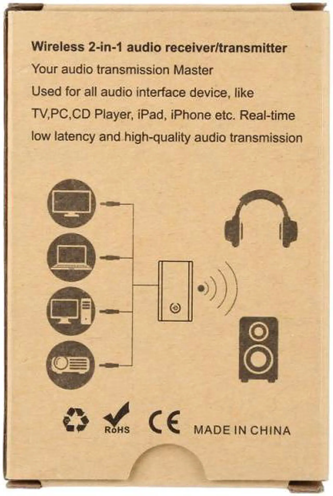 Alt view image 6 of 6 - Wireless Bluetooth Headphones Audio Receiver Adapter For 3.5mm Jack Earphones Bluetooth Transmitter For Xiaomi TV Speaker