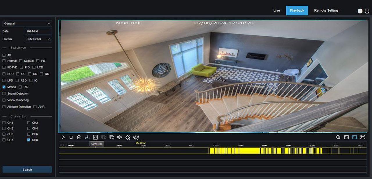 Alt view image 5 of 7 - Camius 5MP 2K 6 PoE Outdoor Camera System with 128 Mbps 8 Channel NVR, 3TB HDD, Audio, Night Vision, Smart Motion Detection, PC/Mac Software, Web client, Smartphone app