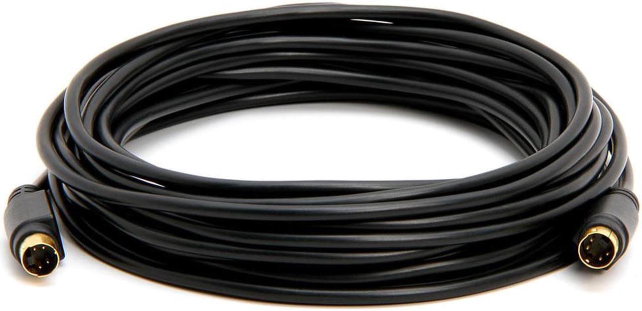 Alt view image 2 of 6 - Cmple - S Video Cable 25 ft SVHS 4-PIN Video Cable Mini Din S-Video Cord for Home Theater, Camcorder, DSS Receiver, DVD Player- Black