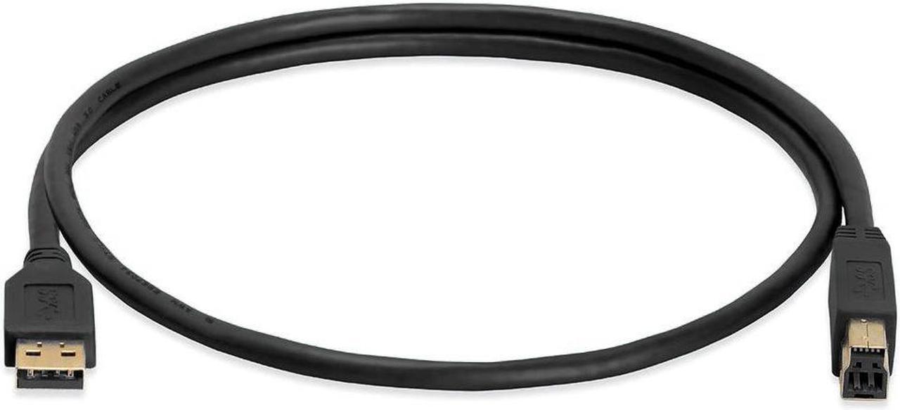 Alt view image 2 of 2 - Cmple - USB 3.0 Cable 3ft Male to Male USB Printer Cable USB A to B Cable Computer Cord for Hard Disk Drive, Printer, Scanner, USB Hub, Docking Station - Black