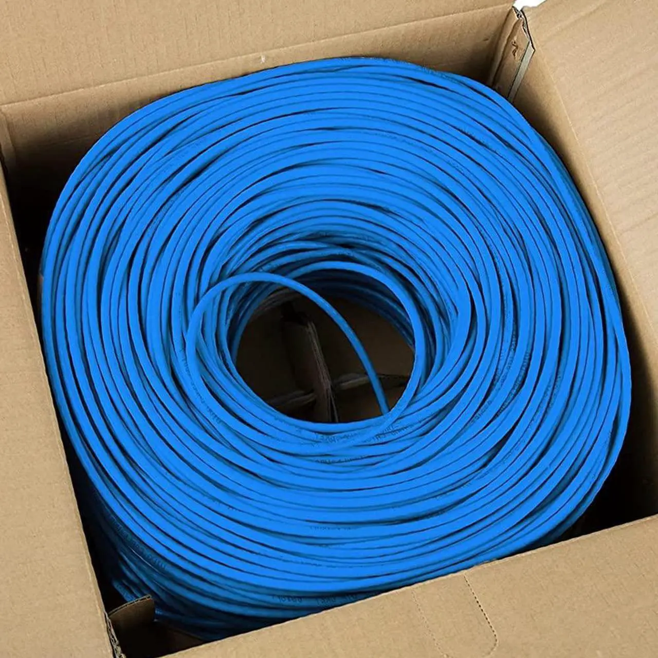 Alt view image 5 of 6 - Cmple - Cat5e Plenum Cable 1000ft, CMP, Blue 350MHz Gigabit Ethernet Solid Network Internet Bulk UTP