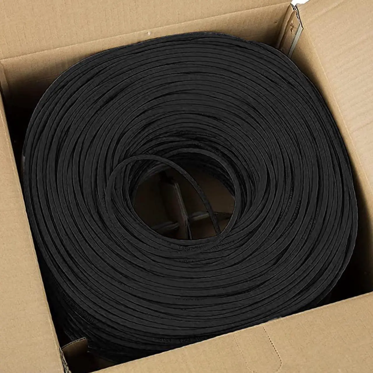 Alt view image 5 of 6 - Cmple - Cat5e Plenum Cable 1000ft, CMP, Black 350MHz Gigabit Ethernet Solid Network Internet Bulk UTP