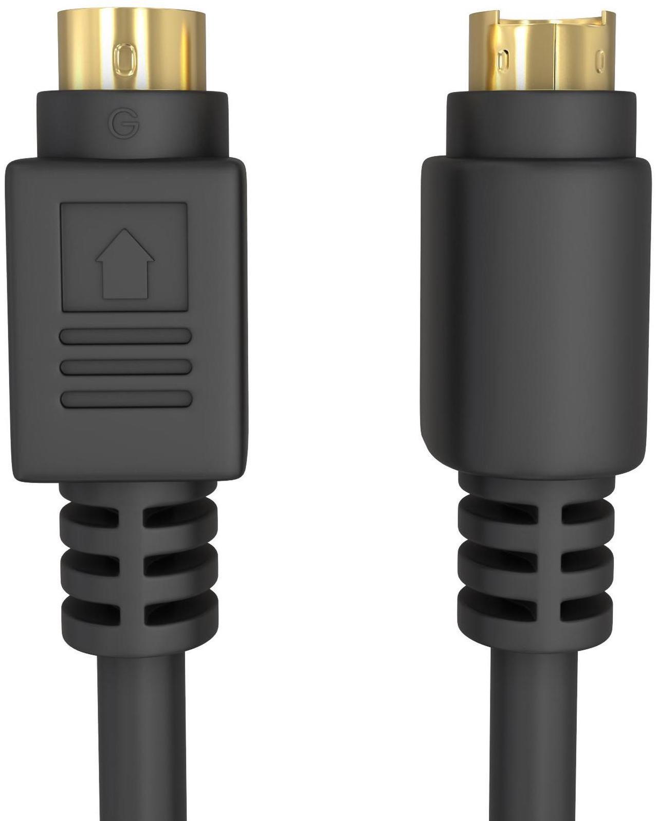 Alt view image 4 of 6 - Cmple - S Video Cable 6 ft SVHS 4-PIN Video Cable Mini Din S-Video Cord for Home Theater, Camcorder, DSS Receiver, DVD Player- Black