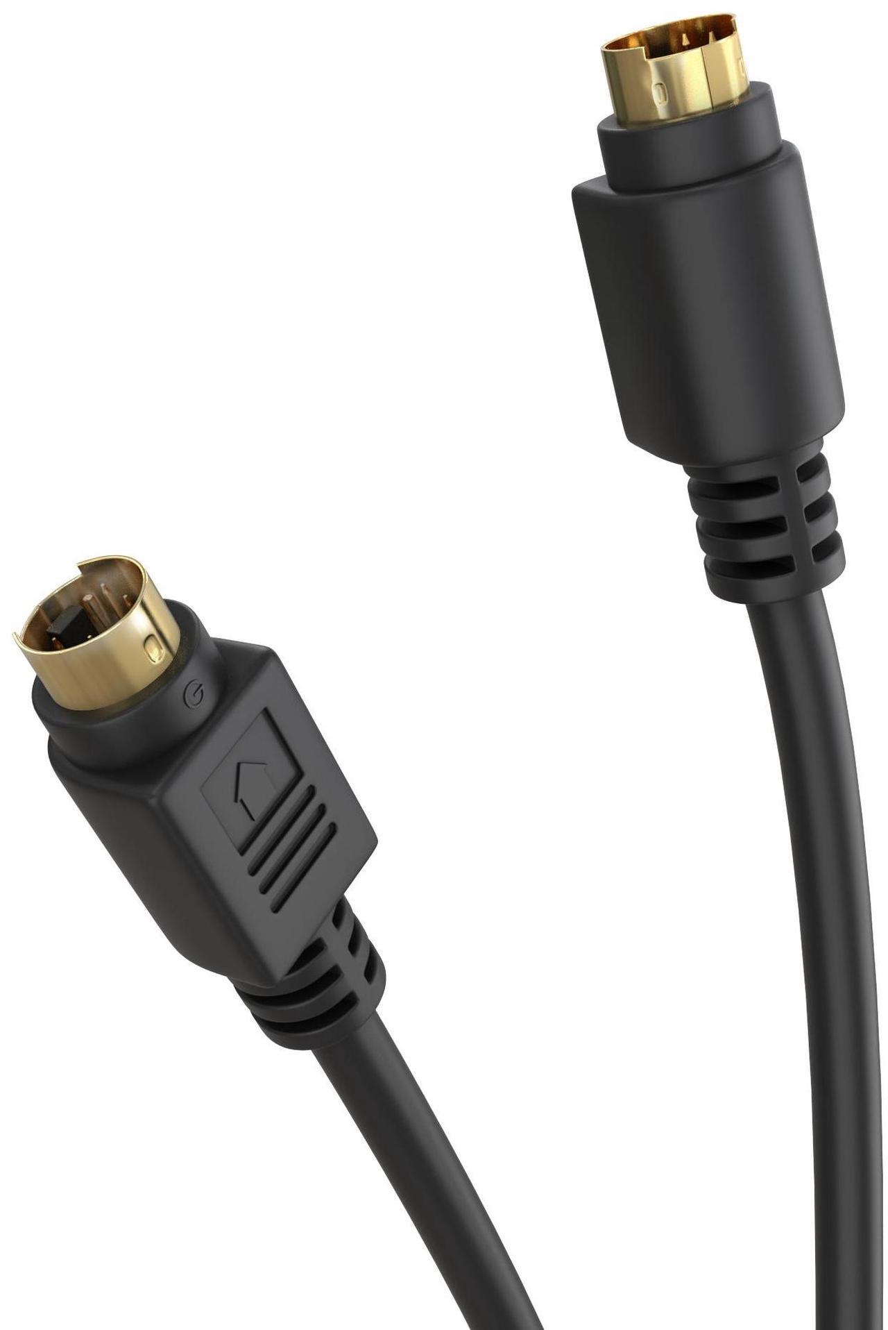 Alt view image 5 of 6 - Cmple - S Video Cable 6 ft SVHS 4-PIN Video Cable Mini Din S-Video Cord for Home Theater, Camcorder, DSS Receiver, DVD Player- Black