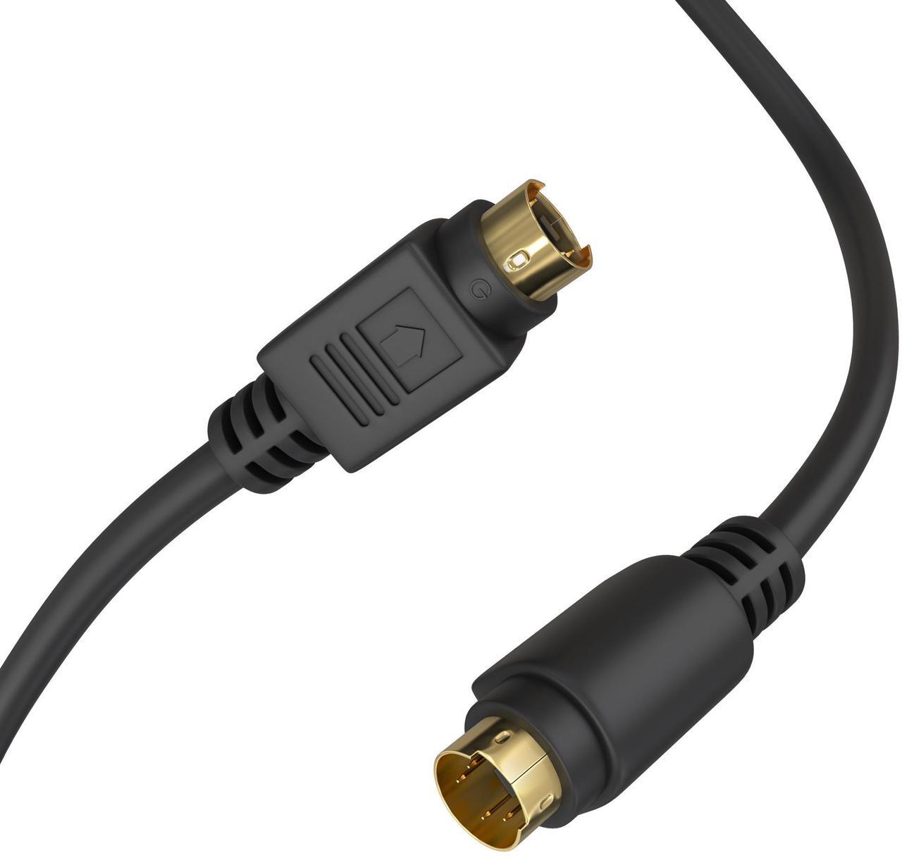 Alt view image 6 of 6 - Cmple - S Video Cable 6 ft SVHS 4-PIN Video Cable Mini Din S-Video Cord for Home Theater, Camcorder, DSS Receiver, DVD Player- Black