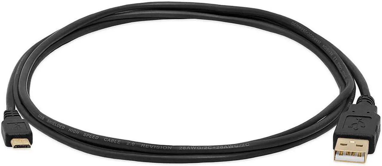 Alt view image 2 of 6 - Cmple - Micro USB Cable 6ft Male to Male Micro USB Charging Cable Data Sync USB to USB Cable for Android Phone, Laptop, PC, Tablet, Car GPS, Power Bank - Black