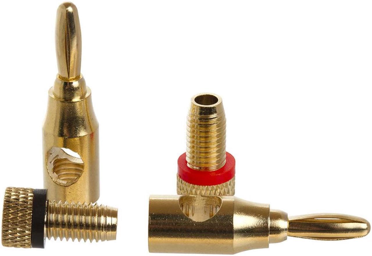 Alt view image 3 of 6 - Cmple - 1 PAIR OF High-Quality Copper Speaker Banana Plugs - Open Screw Type