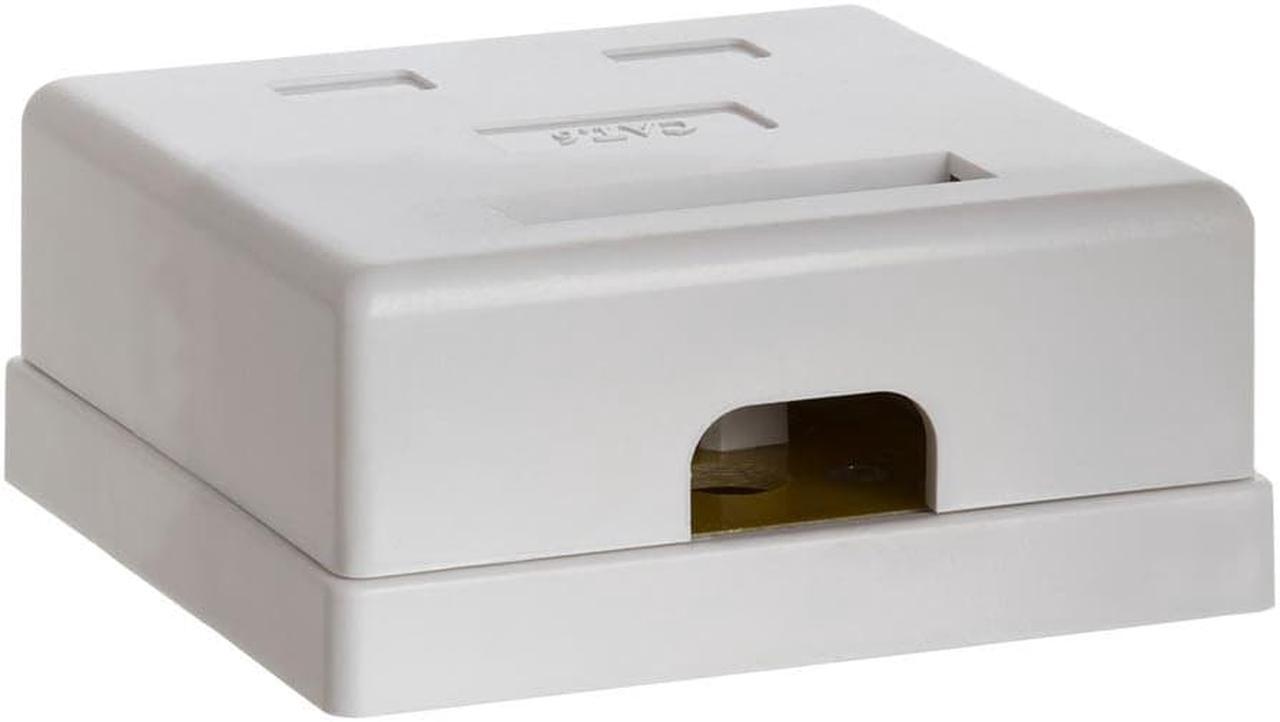 Alt view image 2 of 5 - Cmple - Surface Mount Box Cat6 Double WHITE