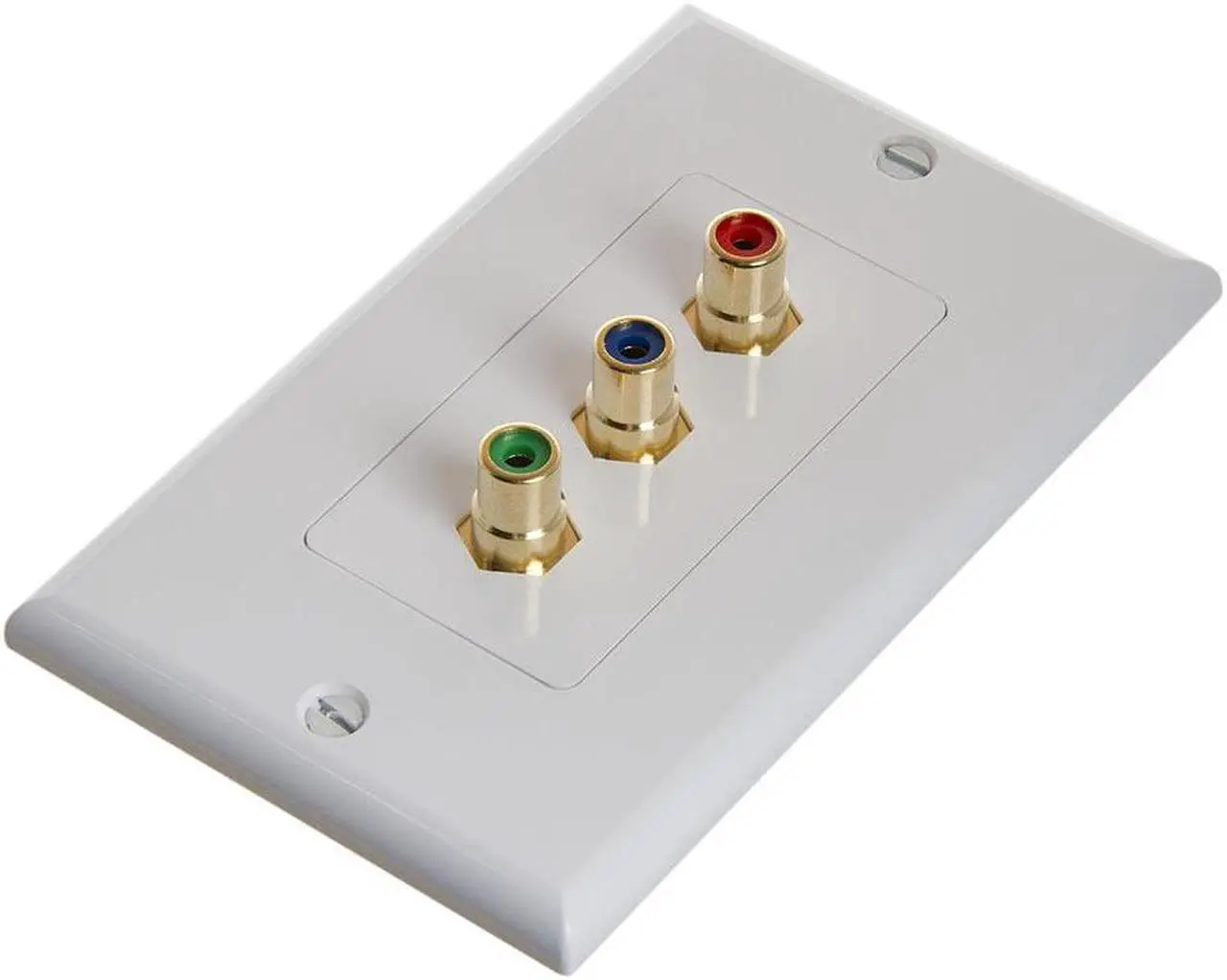Main image of Cmple - RCA Wall Plate - Component Video 3-RCA Gold Plated Connector