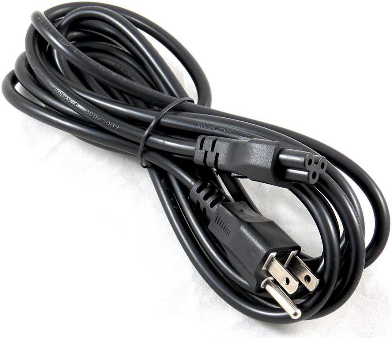 3-Prong  6 Ft 6 Feet 3-Slot Laptop Computer Power Cable Black US Canada Plug Mickey Mouse shape cord plug