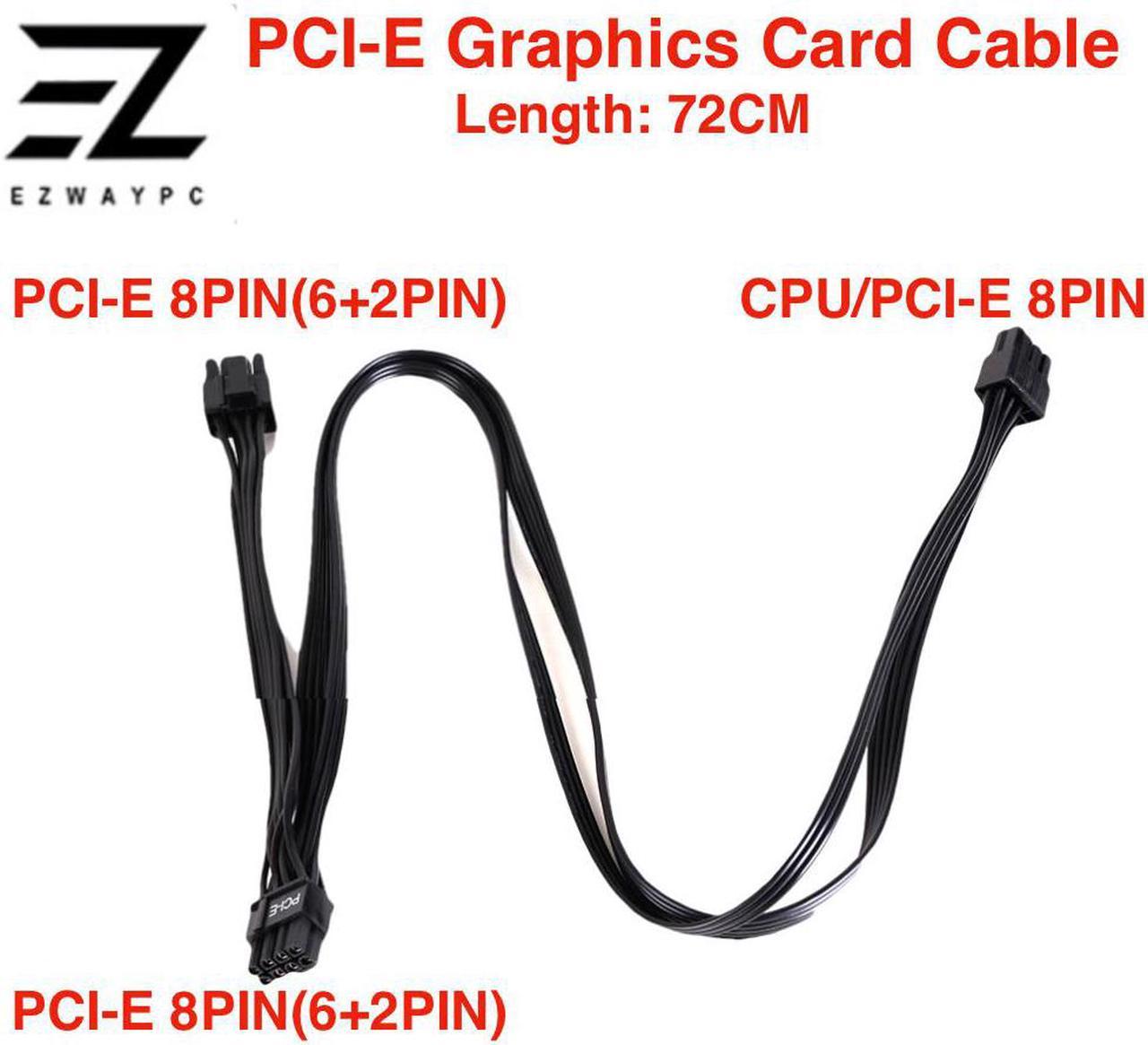 PCI-Express Cables Gaming PC GPU Dual 6+2Pin 8 Pin Power Supply Cable PCI-E Graphics Card 8pin 1 to 2 Power Cord For Corsair CS