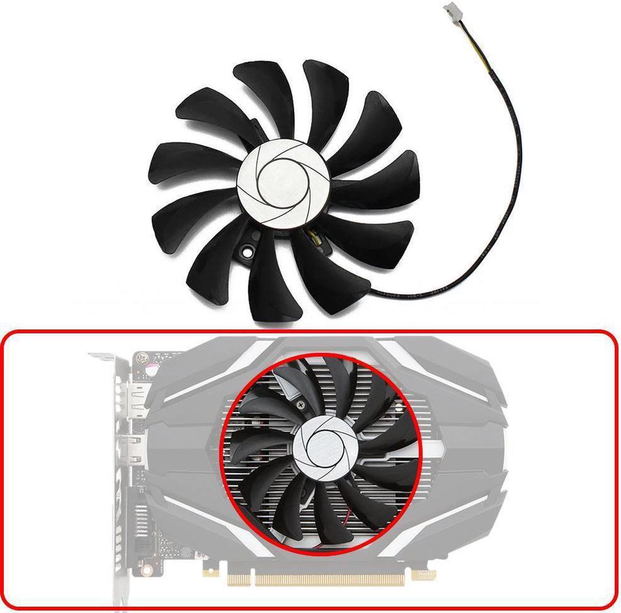 Model Is HA9010H12F-Z 85MM 0.57A 2 Pin GTX 1050 GPU Cooler Fan For MSI Geforce GTX 1050 2G GTX 1050Ti 4G OC Graphic Card Cooling