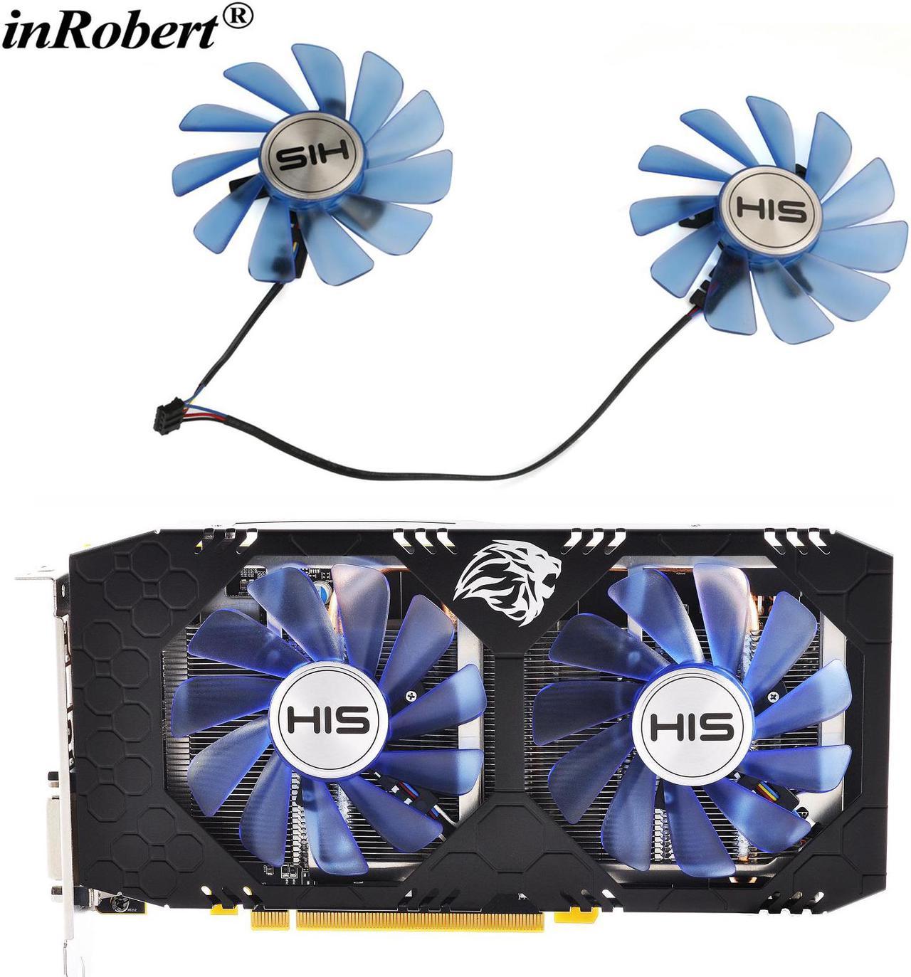 2pcs/set 85MM FDC10U12S9-C RX480 GPU VGA Alternative Cooler Fan For HIS RX 570 RX470 Graphics Card Cooling