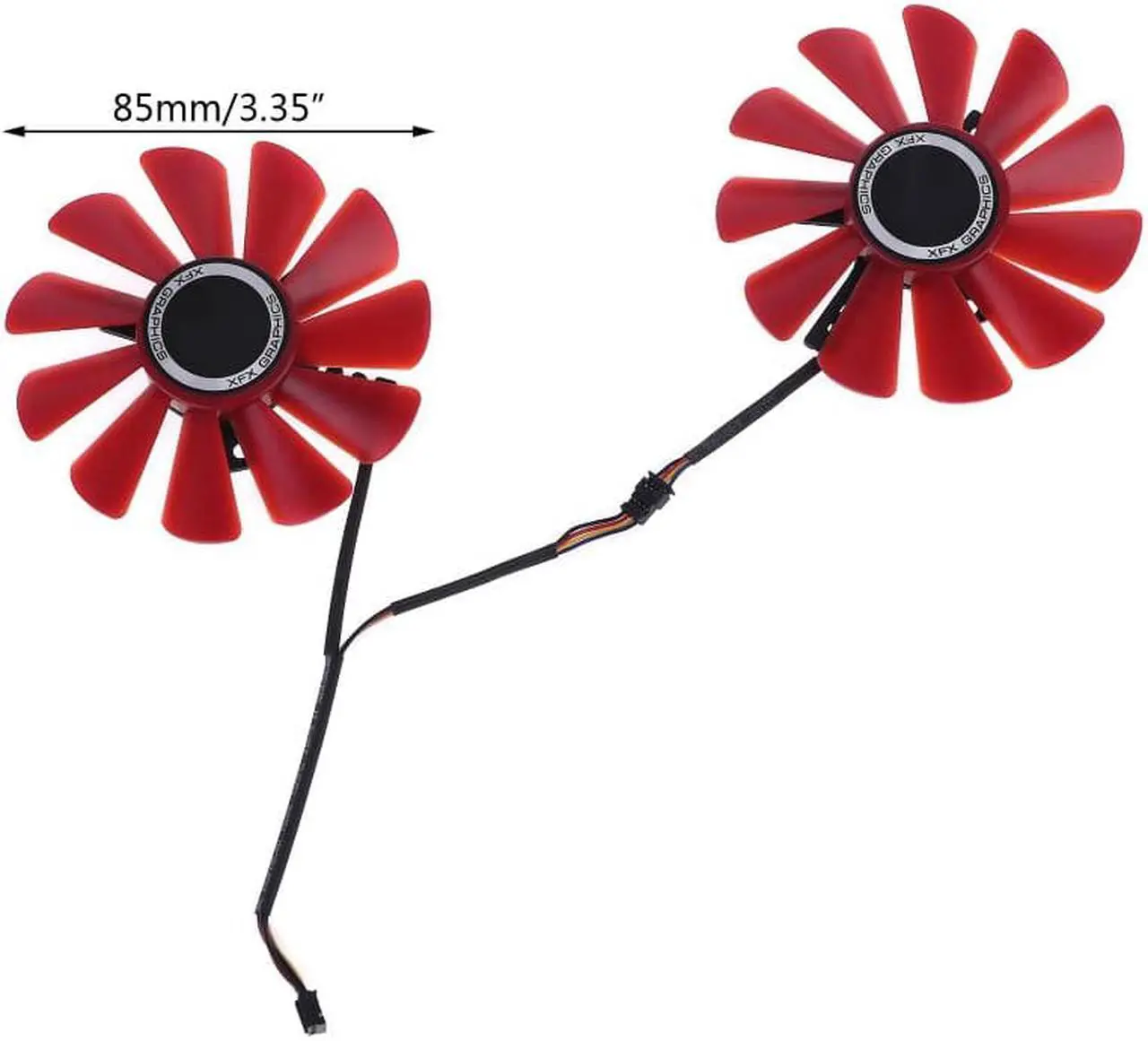 Alt view image 6 of 6 - 2pcs 85mm RX-570-RS RX-580-RS FD10U12S9-C Fan for XFX RX470 RX570 RS RX580 RS Video Graphics Card Cooling Fan Au06 21