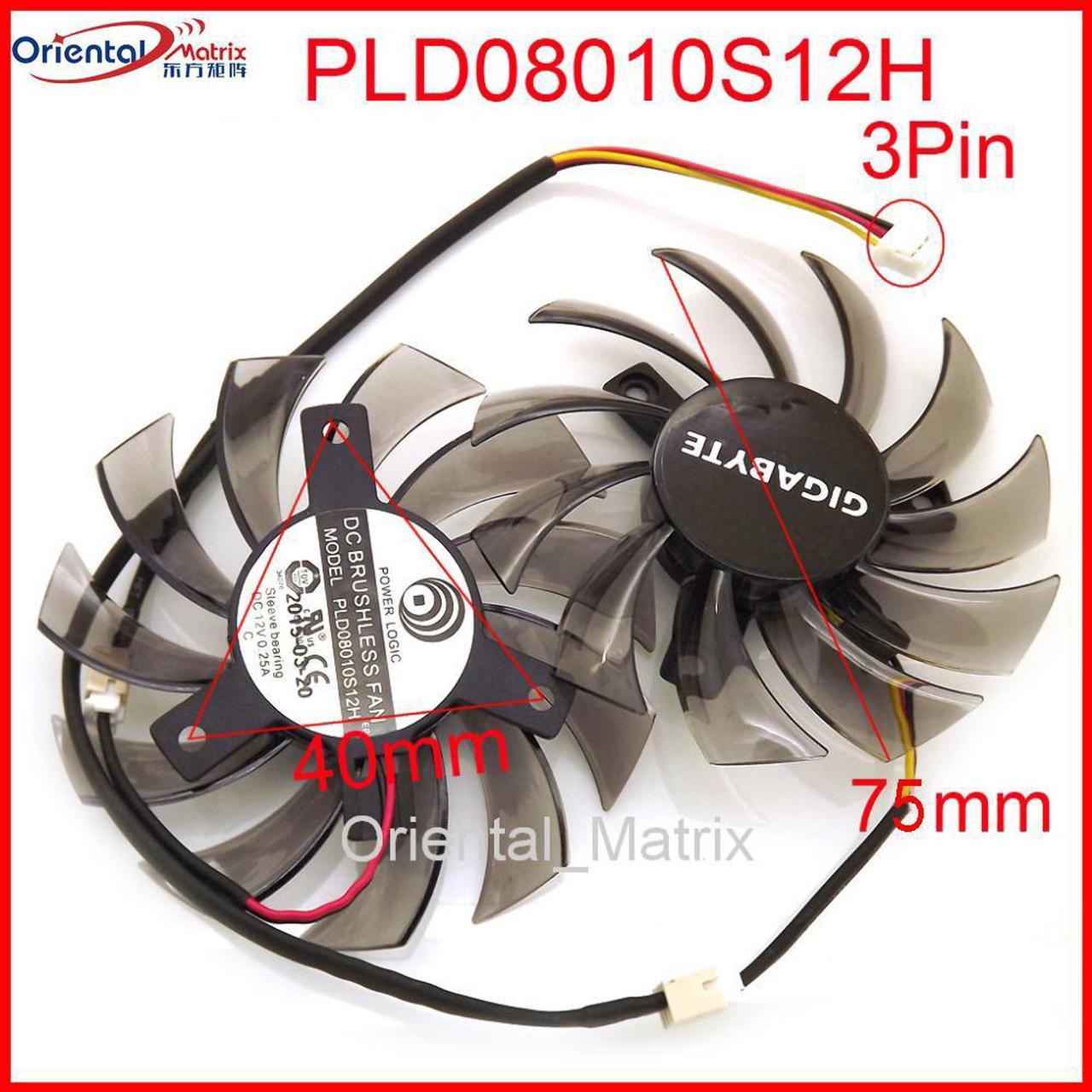 T128010SM PLD08010S12H 75mm Fan For GIGABYTE Graphics Card Cooler Cooling Fan