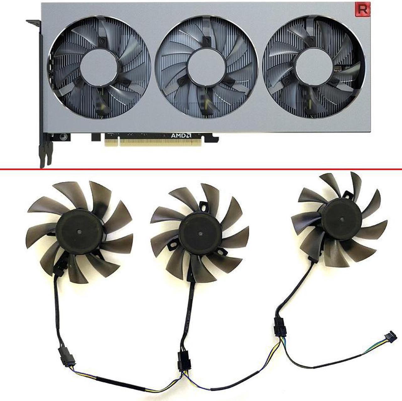 3pcs 75MM Ball FD8015H12S FD7010H12S 12V replace RadeonVII Cooler Fan For Amd Xfx Radeon VII Graphics Video Card Cooling Fans