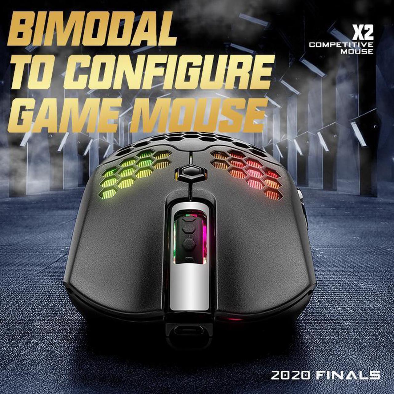 Alt view image 6 of 7 - X2 E-sport Wireless Mouse RGB Dual Mode Gaming Mechanical Macro Computer Notebook Mouse With Lightweight Shell Ultralight