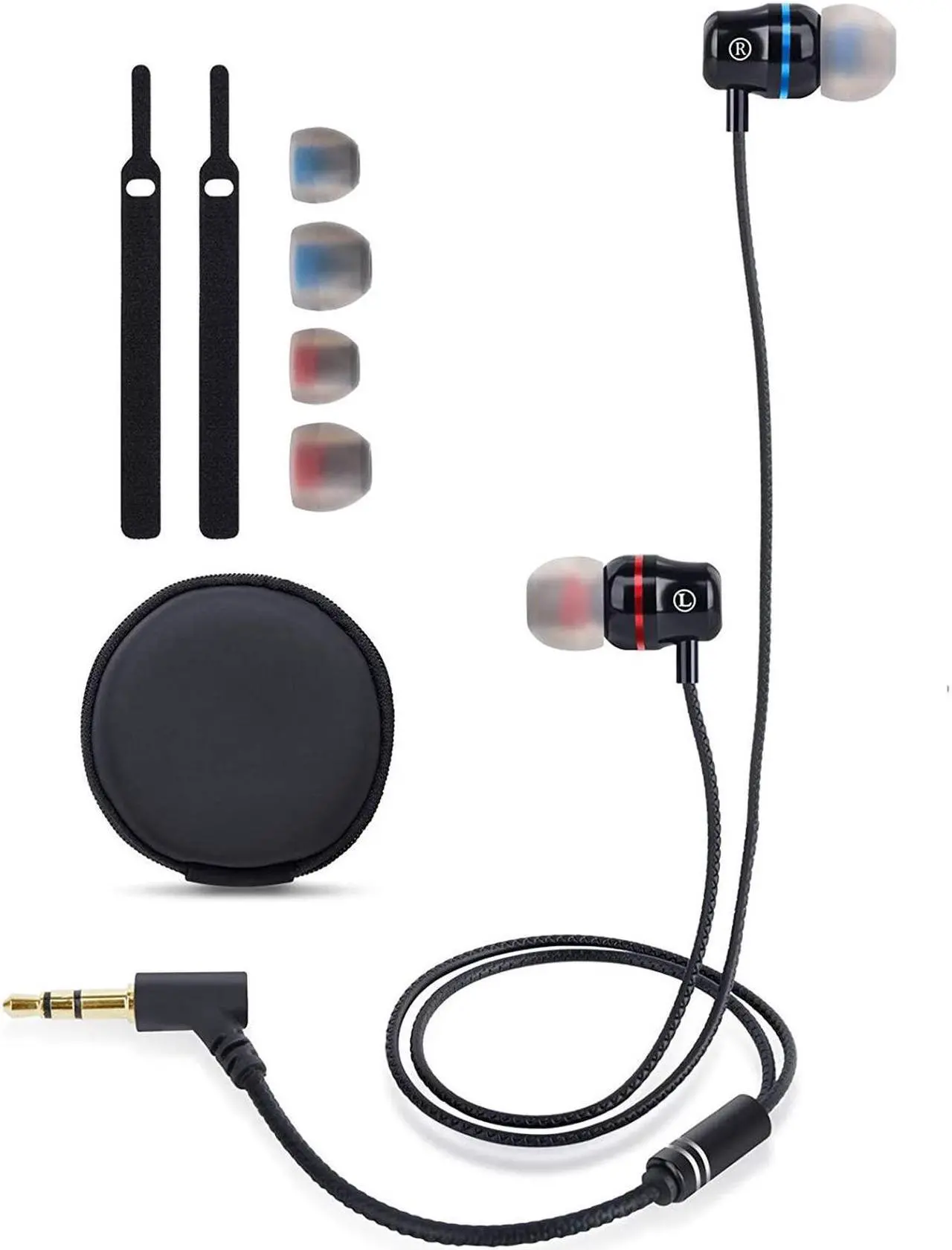 Main image of Headphones for Oculus Quest 2 VR Headset Noise-Isolating in-Ear Earphones with 3D 360 Degree Sound and Custom Silicone Earbuds Caps (Black)