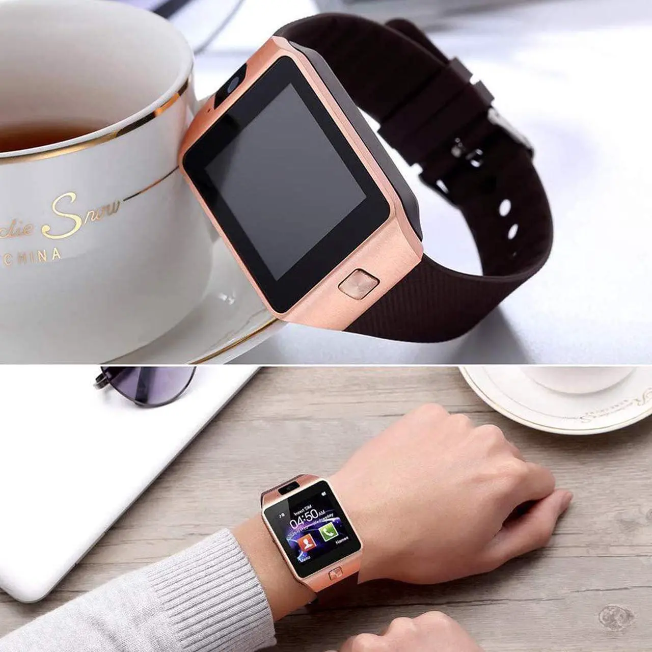Alt view image 7 of 7 - Bluetooth Smartwatch, Touchscreen Wrist Smart Phone Watch Sports Fitness Tracker with SIM SD Card Slot Camera Pedometer Compatible with iPhone iOS Android for Kids Men Women