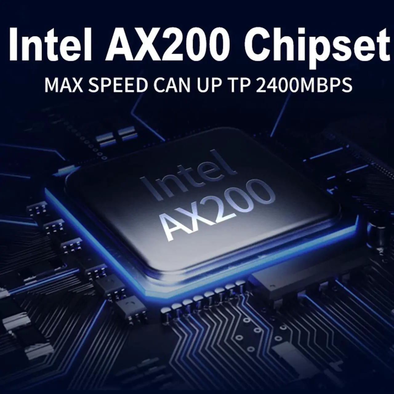 Alt view image 2 of 7 - 3000Mbps Wifi 6 Desktop PCIe Wireless Wifi Adapter Intel AX200 Bluetooth 5.1 Network Wifi Card 2.4G/5G 802.11ac/ax MU-MIMO PCI-E WiFi Adapter for Windows 10*64bit and Linux